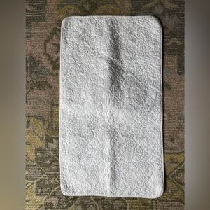 Shabby Chic White Quilted Tie Back Bed Pillow Sham